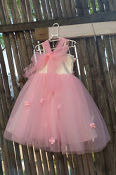 3-D butterfly embroidered gown